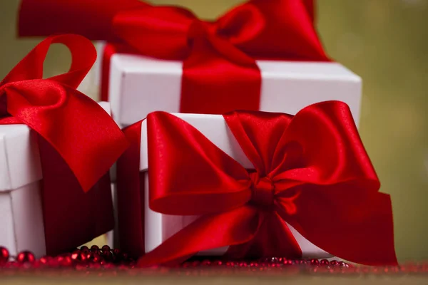 Fondo de Navidad con cajas de regalo — Foto de Stock