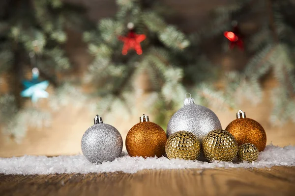 Palle di Natale su sfondo — Foto Stock