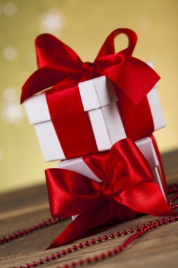 Hediye kutularıyla Noel arkaplanı