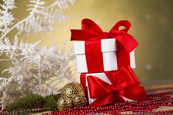 Presents with red ribbon Royalty Free Stock Images