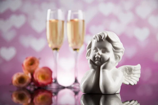 A pezsgő és a rózsa ünnepe — Stock Fotó