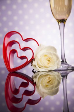 Sevgililer günü için şampanya bardağı