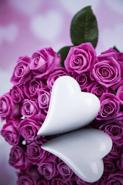 Coeur et roses. Saint Valentin — Photo