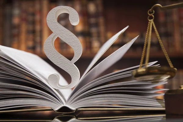 Párrafo y libros de Derecho — Foto de Stock