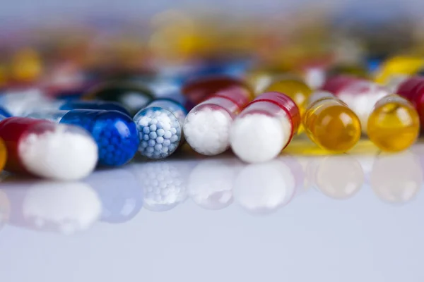 Close up of capsules background — Stock Photo, Image