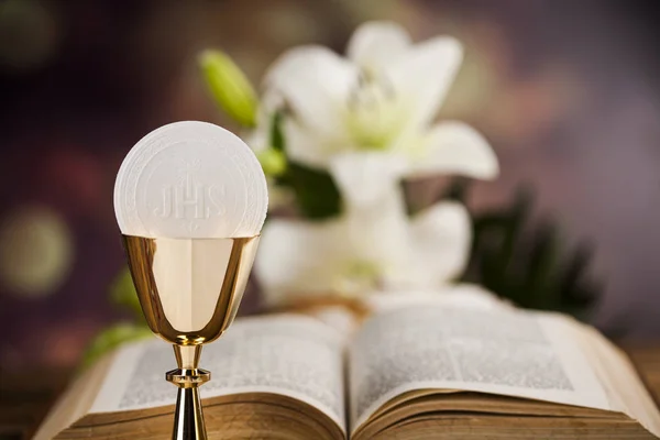 Svátosti přijímání, symbolu eucharistie — Stock fotografie