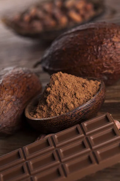 Aromatic cocoa and chocolate — Stock Photo, Image