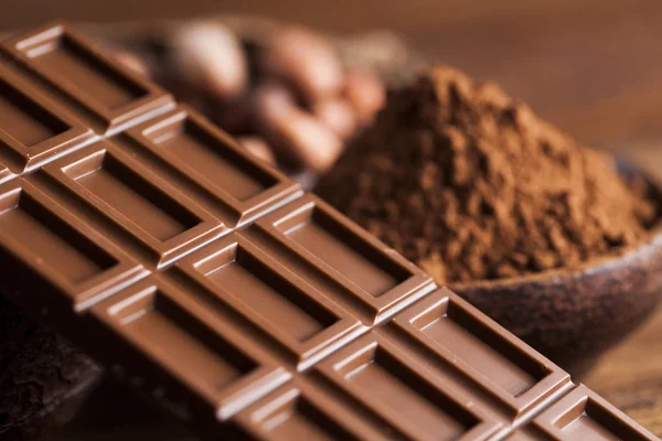 Homemade chocolate bars — Stock Photo, Image