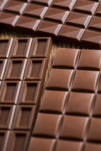 Zelfgemaakte chocolade repen — Stockfoto