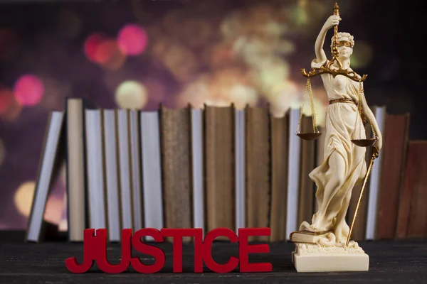 Tema del diritto, concetto di giustizia — Foto Stock