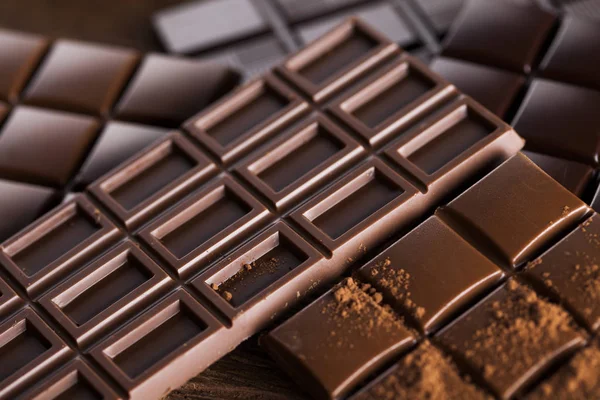 Barras de chocolate caseras —  Fotos de Stock