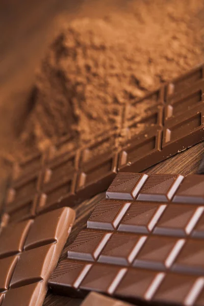Homemade chocolate bars — Stock Photo, Image