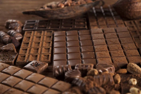 Homemade chocolate bars — Stock Photo, Image