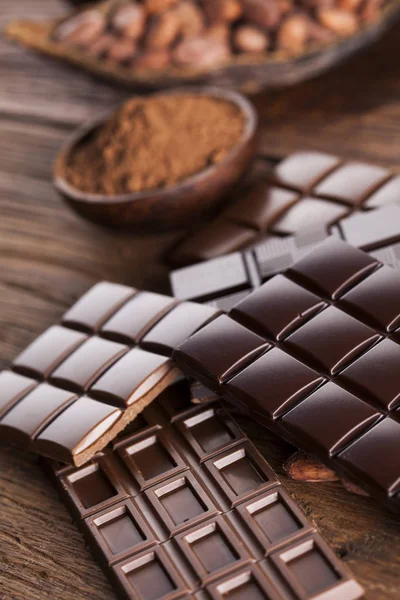 Cacao aromatico e cioccolato — Foto Stock