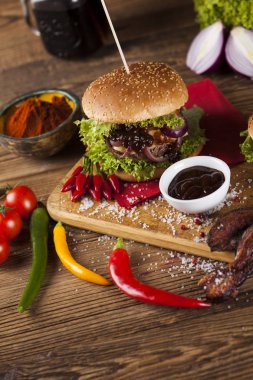 Taze hamburger portre  