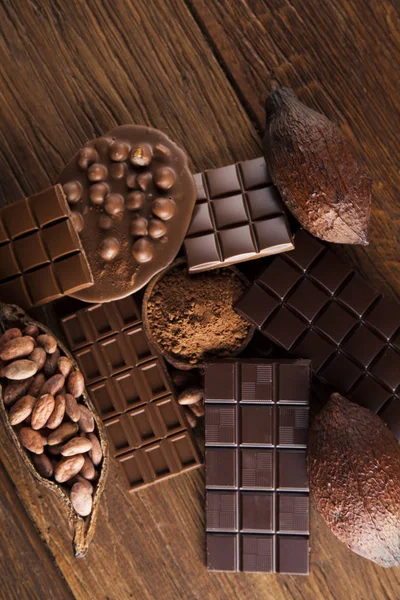 Aromatische cacao en chocolade — Stockfoto