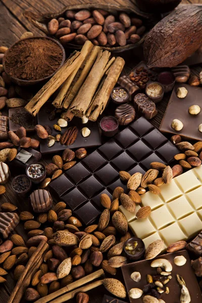 Domowe czekoladowe batony — Zdjęcie stockowe