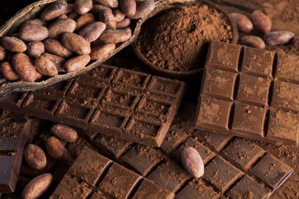 Barras de chocolate caseras —  Fotos de Stock