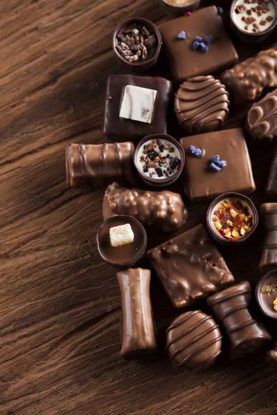 Postres de chocolate caseros — Foto de Stock