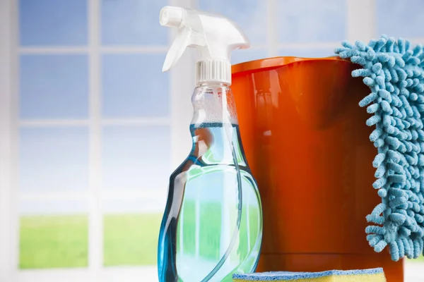 Different Cleaning supplies — Stock Photo, Image