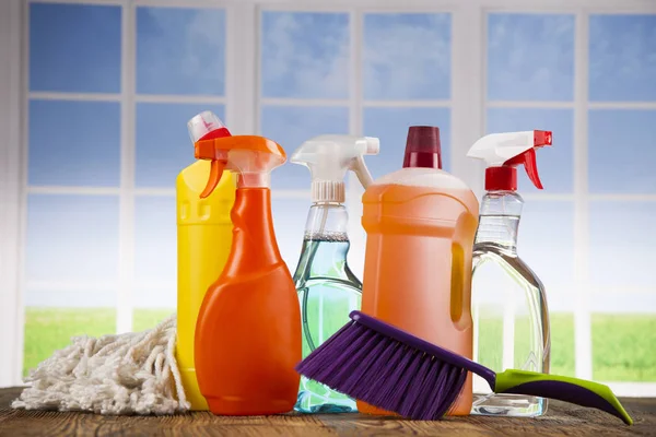 Group of assorted cleaning equipment — Stock Photo, Image