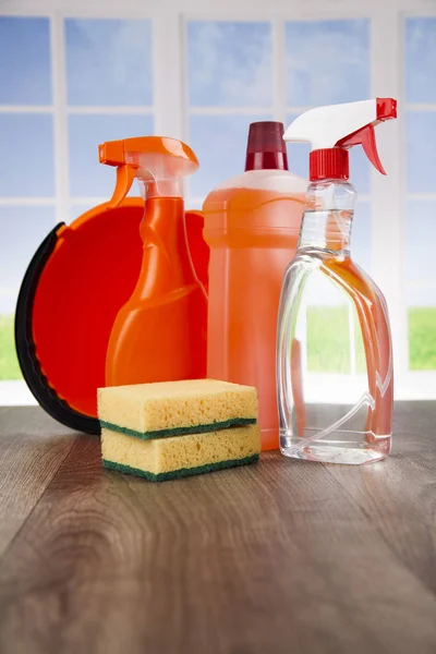 Group of assorted cleaning equipment — Stock Photo, Image