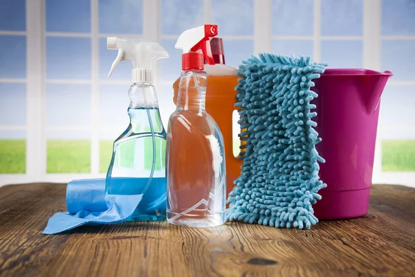 Huis schoonmakende producten — Stockfoto