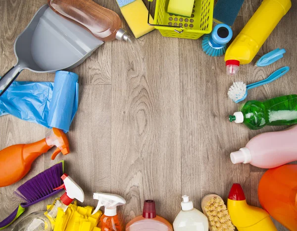Vielfalt an Reinigungsprodukten — Stockfoto
