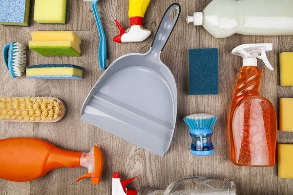 Variety of cleaning products