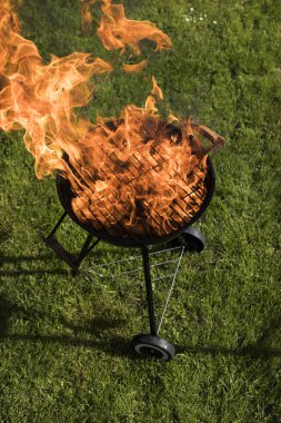Arka plan ateş, ızgara