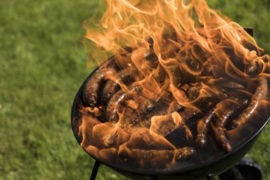 Bahçede açık ızgara