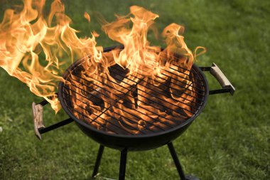 Arka plan ateş, ızgara