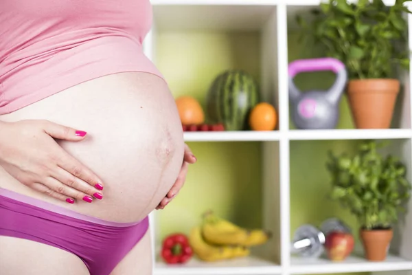 Comida saudável para o bebê, conceito de gravidez — Fotografia de Stock