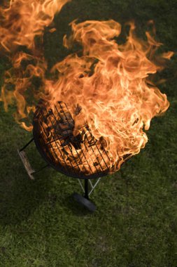 Arka plan ateş, ızgara