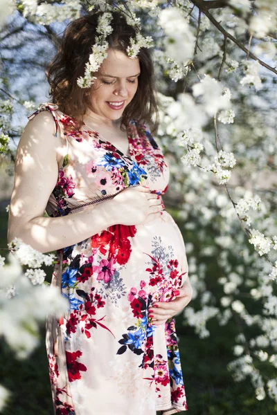 genç güzel bir hamile kadın 