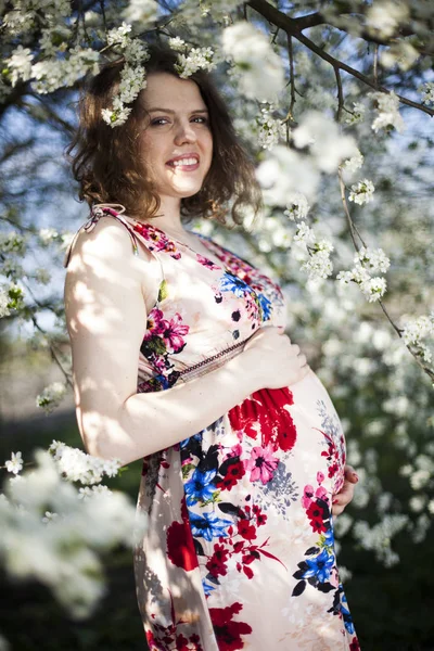 Güzel hamile kadın. 