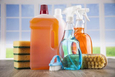 çeşitli temizlik ürünleri