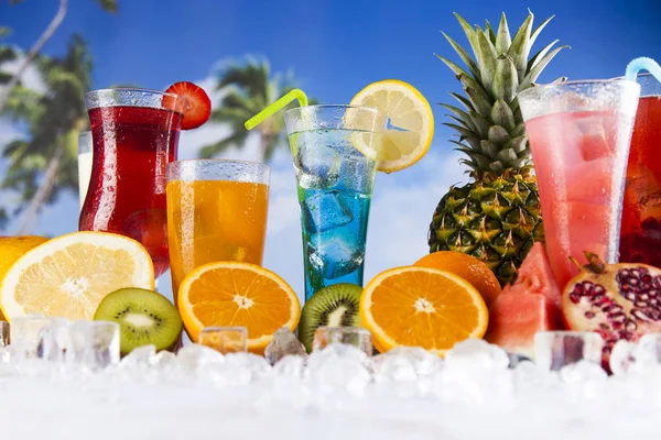 Tropische cocktails set — Stockfoto