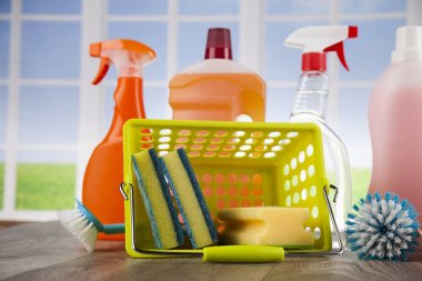 çeşitli temizlik ürünleri