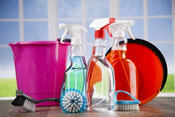 Assorted cleaning products — Stock Photo, Image