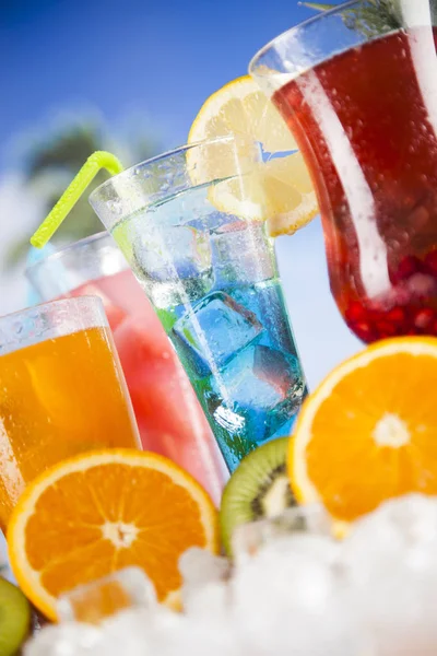 Tropical cocktails set — Stock Photo, Image