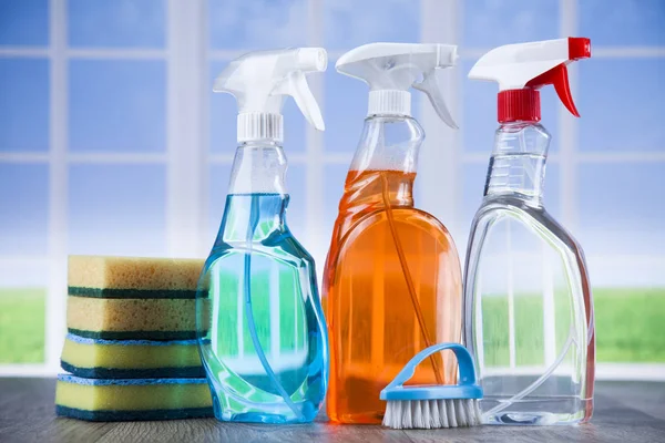 Assorted cleaning products — Stock Photo, Image