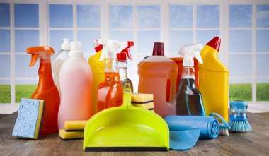 çeşitli temizlik ürünleri