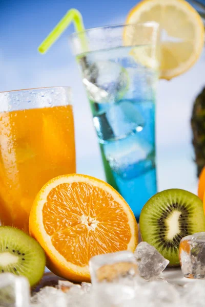 Tropical cocktails set — Stock Photo, Image