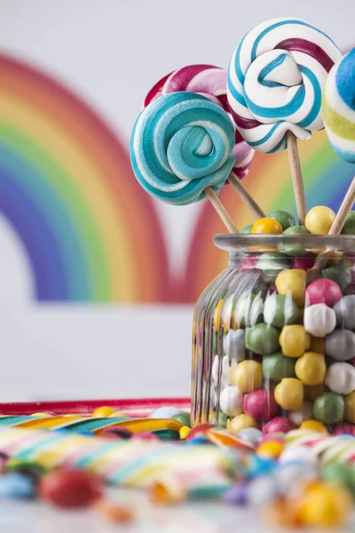 Şekerler çeşitli renk 