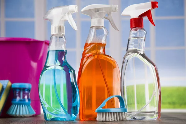 Assorted cleaning products — Stock Photo, Image