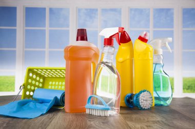 çeşitli temizlik ürünleri