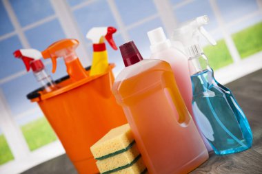 çeşitli temizlik ürünleri