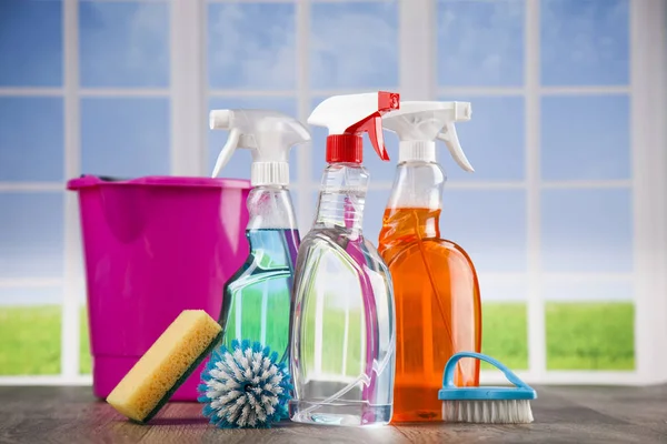 Assorted cleaning products — Stock Photo, Image