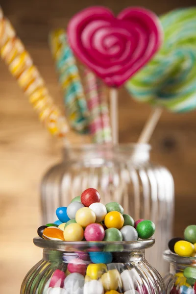 Şekerler çeşitli renk 